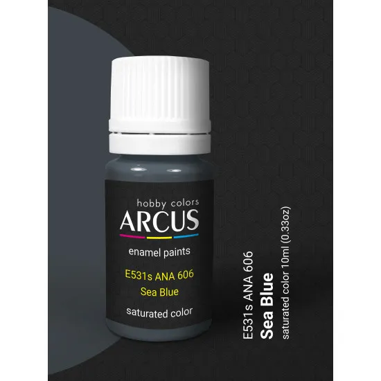 Arcus 531 Enamel paint USAF ANA 606 Sea Blue Saturated color 10ml