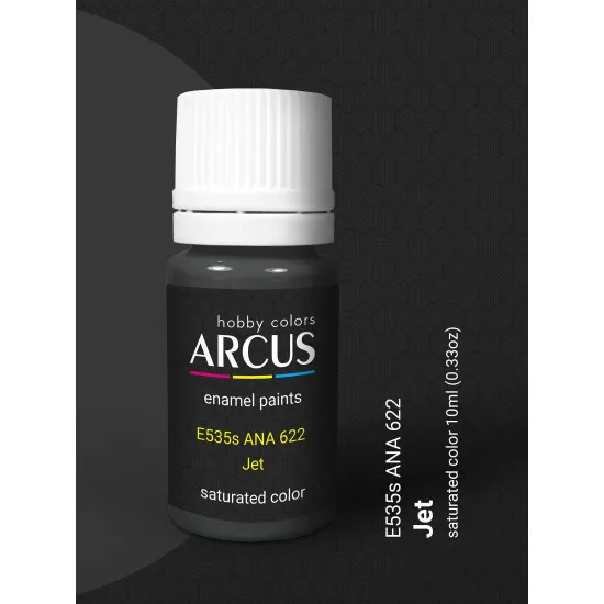 Arcus 535 Enamel paint USAF ANA 622 Jet Saturated color 10ml
