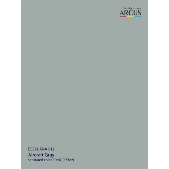 Arcus 537 Enamel paint USAF ANA 512 Aircraft Gray Saturated color 10ml