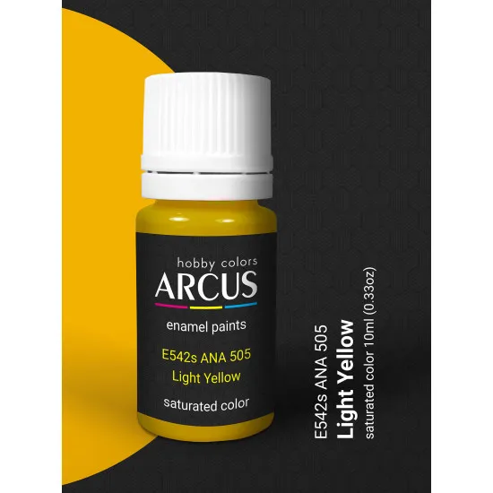 Arcus 542 Enamel paint USAF ANA 505 Light Yellow Saturated color 10ml