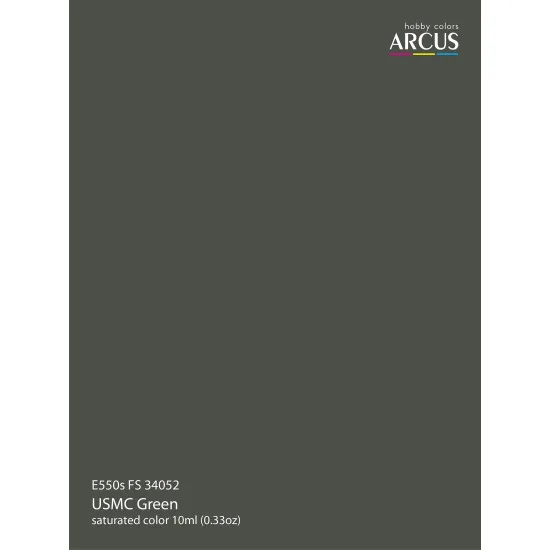Arcus 550 Enamel paint USAF FS 34052 USMC Green Saturated color 10ml