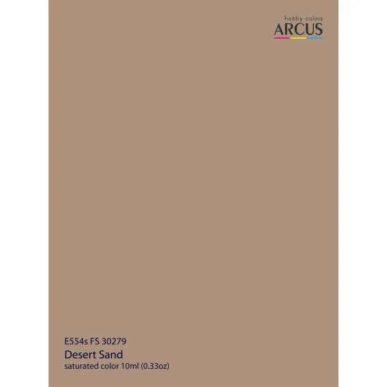 Arcus 554 Enamel paint USAF FS 30279 Desert Sand Saturated color 10ml