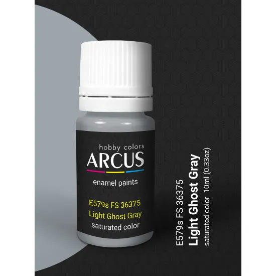 Arcus 579 Enamel paint USAF FS 36375 Light Ghost Gray Saturated color 10ml