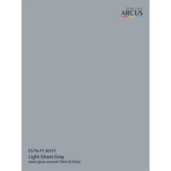 Arcus 579 Enamel paint USAF FS 36375 Light Ghost Gray Saturated color 10ml
