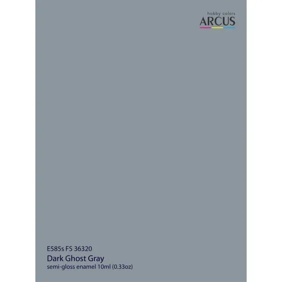 Arcus 585 Enamel paint USAF FS 36320 Dark Ghost Gray Saturated color 10ml