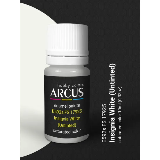 Arcus 592 Enamel paint USAF 17925 Insignia White (Untinted) Saturated color 10ml