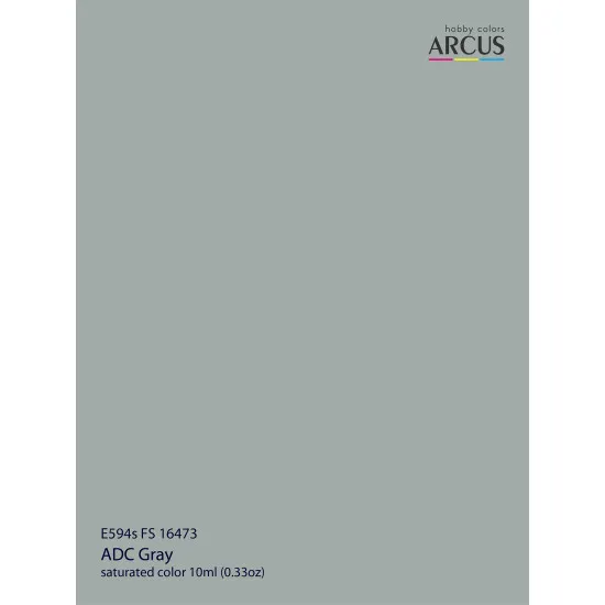Arcus 594 Enamel paint USAF FS 16473 ADC Gray Saturated color 10ml