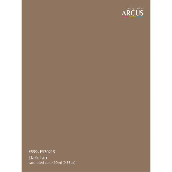 Arcus 599 Enamel paint USAF FS 30219 Dark Tan Saturated color 10ml