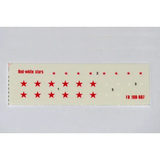 Foxbot 100-007 - 1/100 - Decals Soviet Red-White Stars