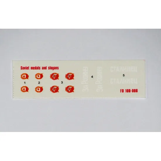 Foxbot 100-008 - 1/100 - Decals Soviet Medals and Slogans