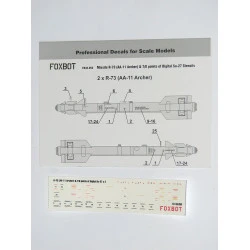 Foxbot 48-050 1/48 Stencils for Missile R-73 AA-11 Archer & 7/8 points of Digital Su-27