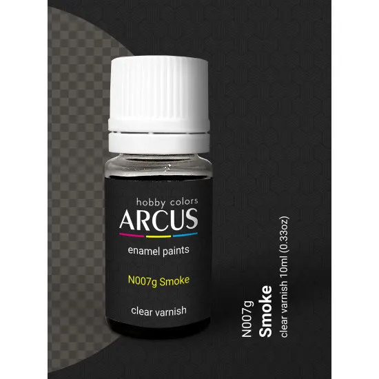 Arcus 007 Enamel paint Transparent gloss varnish. Smoke 10ml