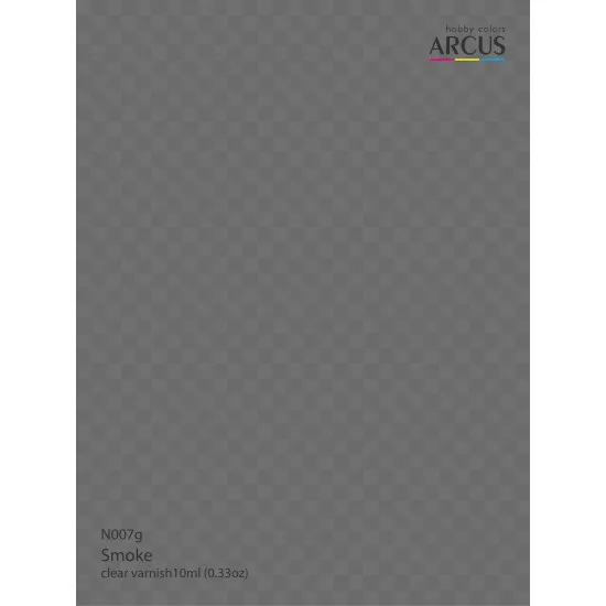 Arcus 007 Enamel paint Transparent gloss varnish. Smoke 10ml