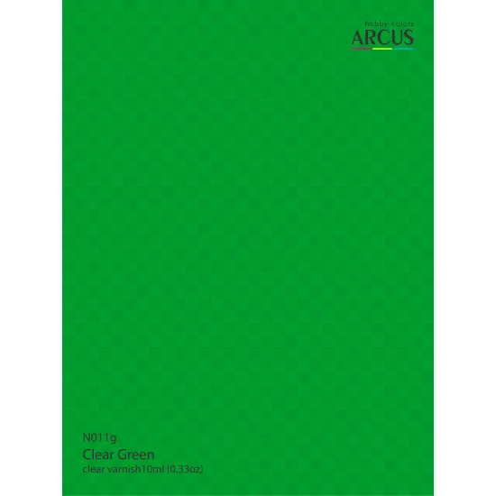 Arcus 011 Enamel paint Transparent gloss varnish. Clear Green 10ml