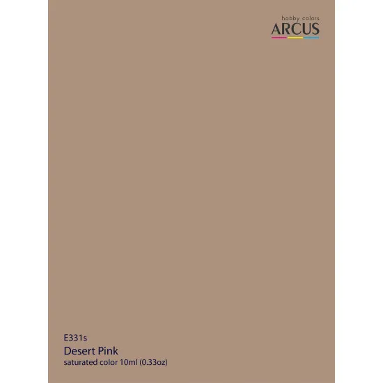 Arcus 331 Enamel paint Royal Air Force Desert Pink Saturated color 10ml