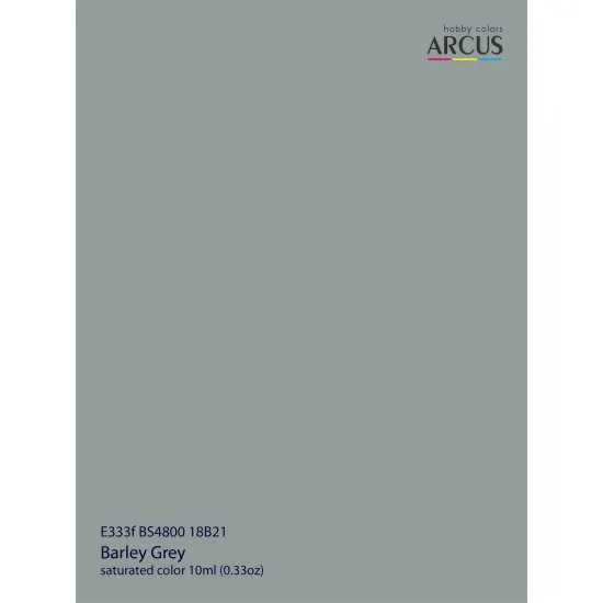 Arcus 333 Enamel paint Royal Air Force BS4800 Barley Grey Saturated color 10ml