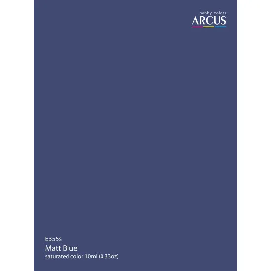 Arcus 355 Enamel paint Royal Air Force Matt Blue Saturated color 10ml
