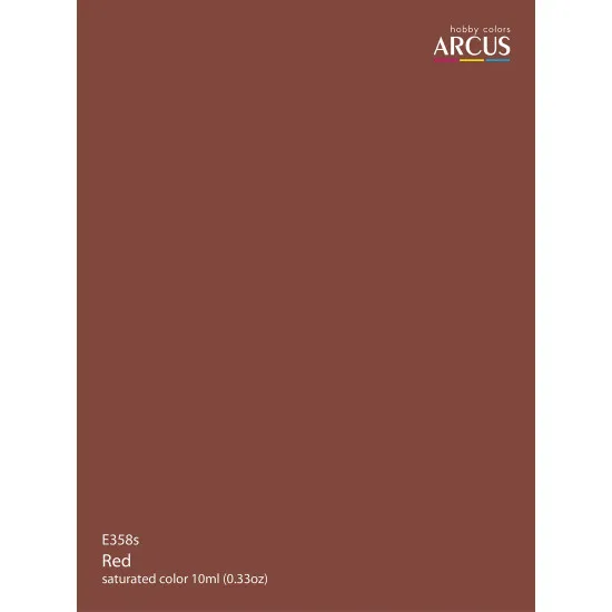 Arcus 358 Enamel paint Royal Air Force Red Saturated color 10ml