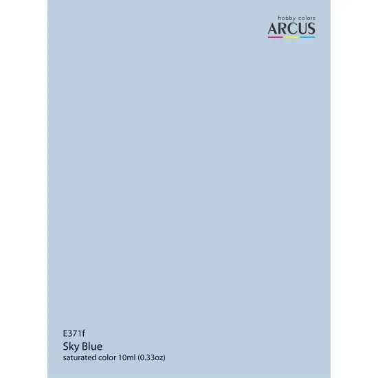 Arcus 371 Enamel paint Royal Air Force Sky Blue Saturated color 10ml