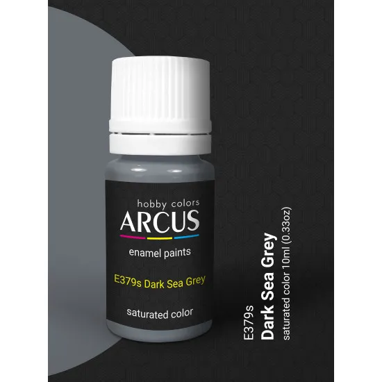 Arcus 379 Enamel paint Royal Air Force Extra Dark Sea Grey Saturated color 10ml