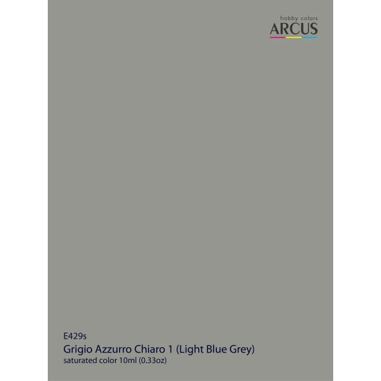 Arcus 429 Enamel paint Regia Aeronautica Italiana Grigio Azzurro Chiaro 1 Light Blue Grey 10ml