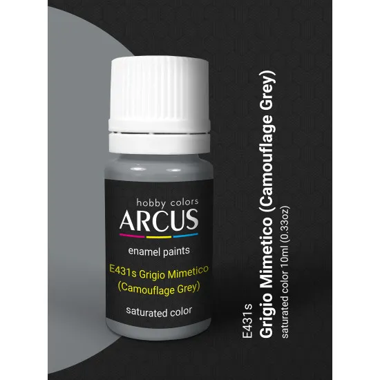 Arcus 431 Enamel paint Regia Aeronautica Italiana Grigio Mimetico Camouflage Grey 10ml