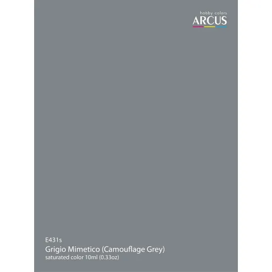 Arcus 431 Enamel paint Regia Aeronautica Italiana Grigio Mimetico Camouflage Grey 10ml