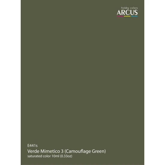 Arcus 441 Enamel paint Regia Aeronautica Italiana Verde Mimetico 3 Camouflage Green 10ml
