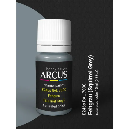 Arcus 246 Enamel paint PSU Ukraine RAL 7000 FEHGRAU Squirrel Grey Saturated color 10ml