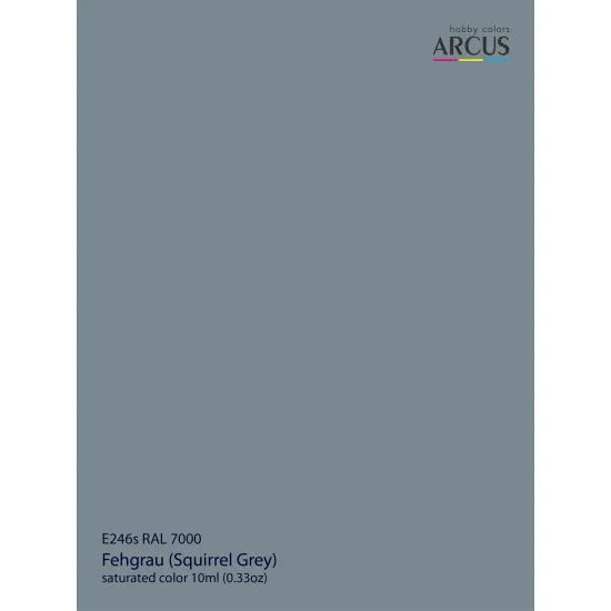 Arcus 246 Enamel paint PSU Ukraine RAL 7000 FEHGRAU Squirrel Grey Saturated color 10ml