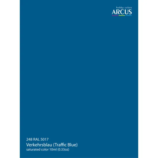 Arcus 248 Enamel paint PSU Ukraine RAL 5017 Verkehrsblau Saturated color 10ml