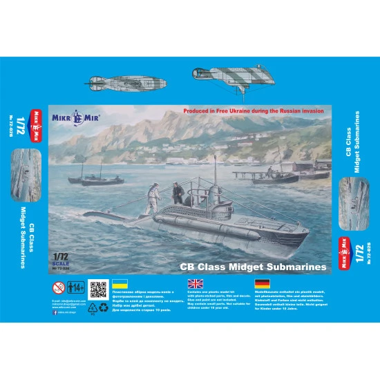 Mikro Mir 72-026 - 1/72 - Italian CB Class Midget Submarines WWII