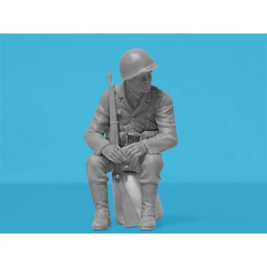 ICM 35599 - 1/35 WWII US Military Patrol. G7107 with MG M1919A4 4 figure + truck