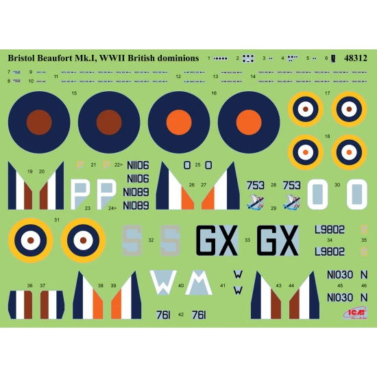 ICM 48312 - 1/48 - Bristol Beaufort Mk.I WWII British dominions Air Force