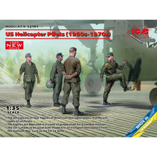 ICM 53101 - 1/35 - US Helicopter Pilots (1960s-1970s) 4 figures