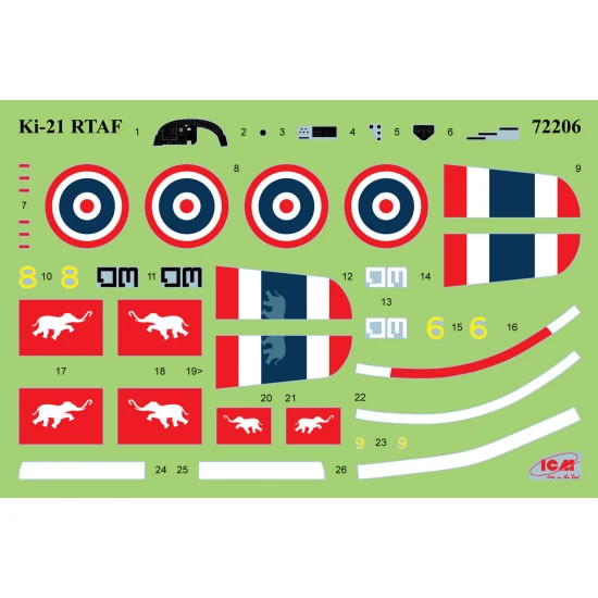 ICM 72206 - 1/72 Ki-21-Ia Thailands Heavy Bomber RTAF Scale Model Kit