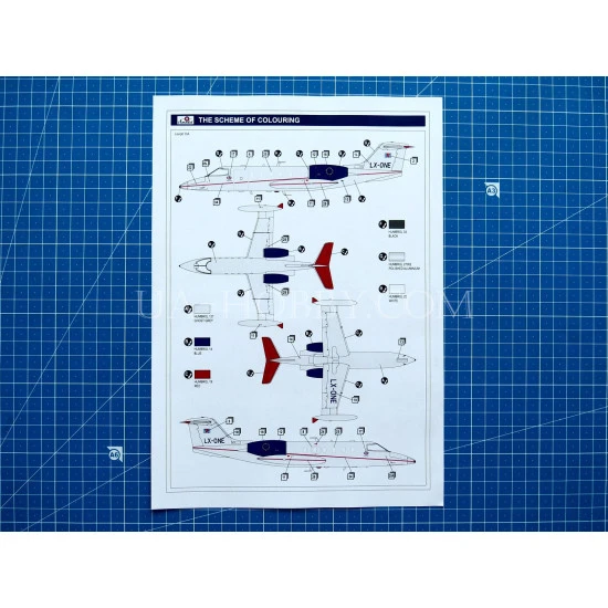 Amodel 72295 - 1/72 - Learjet-35A  LX-ONE, PT-LOE scale model kit