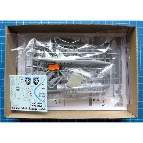 Sova Model 72049 - 1/72 Learjet 36A with Exper. Radar Pod - Plastic Model Kit for Aviation Enthusiasts