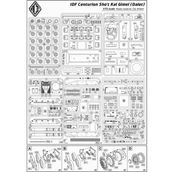 ACE 72441 - 1/72 IDF Centurion Shot Kal Gimel/Dalet - Israel Army Tank Model Kit