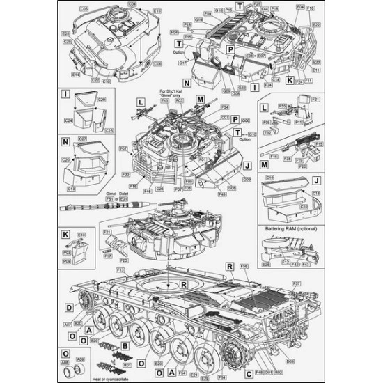 ACE 72441 - 1/72 IDF Centurion Shot Kal Gimel/Dalet - Israel Army Tank Model Kit