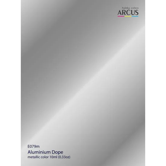 Arcus 079 Enamel paint Metallic color Aluminium Dope Saturated color 10ml