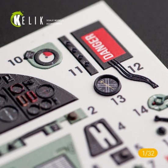 Kelik K32012 1/32 Hawker Hurricane Mk Iib Interior 3d Decal For Revell Kit