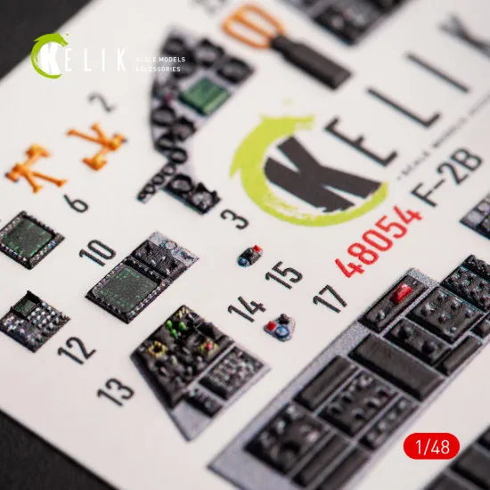 Kelik K48054 1/48 Jasdf F-2b Interior 3d Decals For Hasegawa Kit Accessories