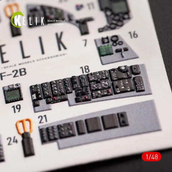 Kelik K48054 1/48 Jasdf F-2b Interior 3d Decals For Hasegawa Kit Accessories