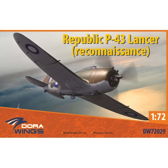 Dora Wings 72029 - 1/72 - Republic P-43 Lancer, recon Scale model kit