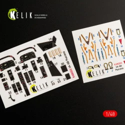 Kelik K48055 1/48 Ia-58 Pucara Interior 3d Decals For Kinetic Kit