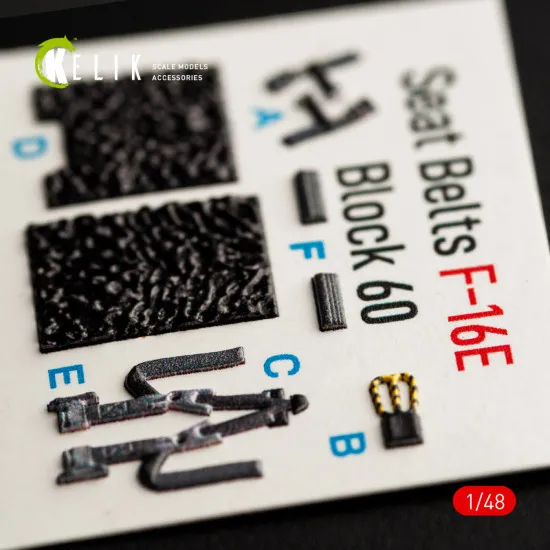 Kelik K48060 1/48 F-16e Desert Vipers Block 60 Interior 3d Decals For Kinetic Kit