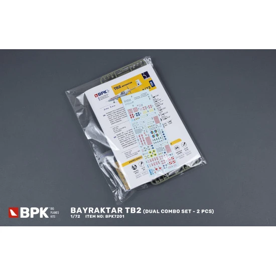 Bpk 7230 1/72 Bayraktar Tb2 Dual Combo Set Scale Model Kit