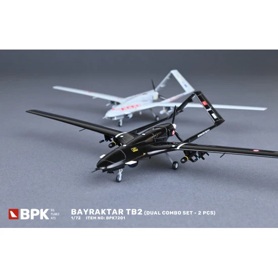 Bpk 7230 1/72 Bayraktar Tb2 Dual Combo Set Scale Model Kit