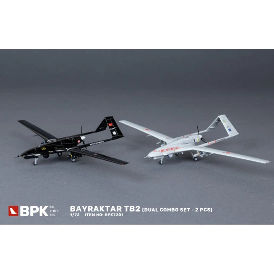 Bpk 7230 1/72 Bayraktar Tb2 Dual Combo Set Scale Model Kit